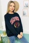 139130 Bisiklet Yaka Baskili Sweatshirt